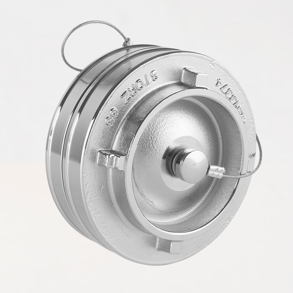 2.5"德式水消防接口(配闷盖) STORZ65/G2.5"F+KA81CAP SS 不锈钢表面电解不锈钢本色