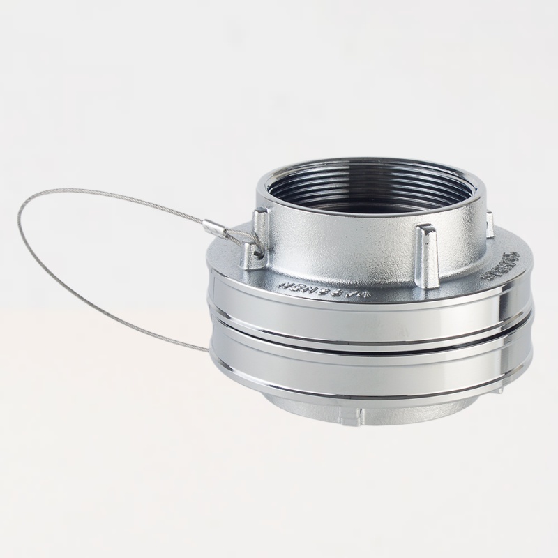 2.5"德式水消防接口(配闷盖) STORZ65/G2.5"F+KA81CAP SS 不锈钢表面电解不锈钢本色
