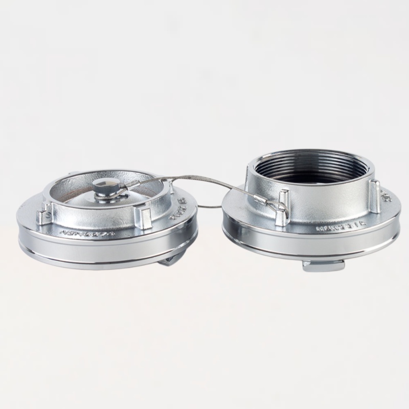 2.5"德式水消防接口(配闷盖) STORZ65/G2.5"F+KA81CAP SS 不锈钢表面电解不锈钢本色
