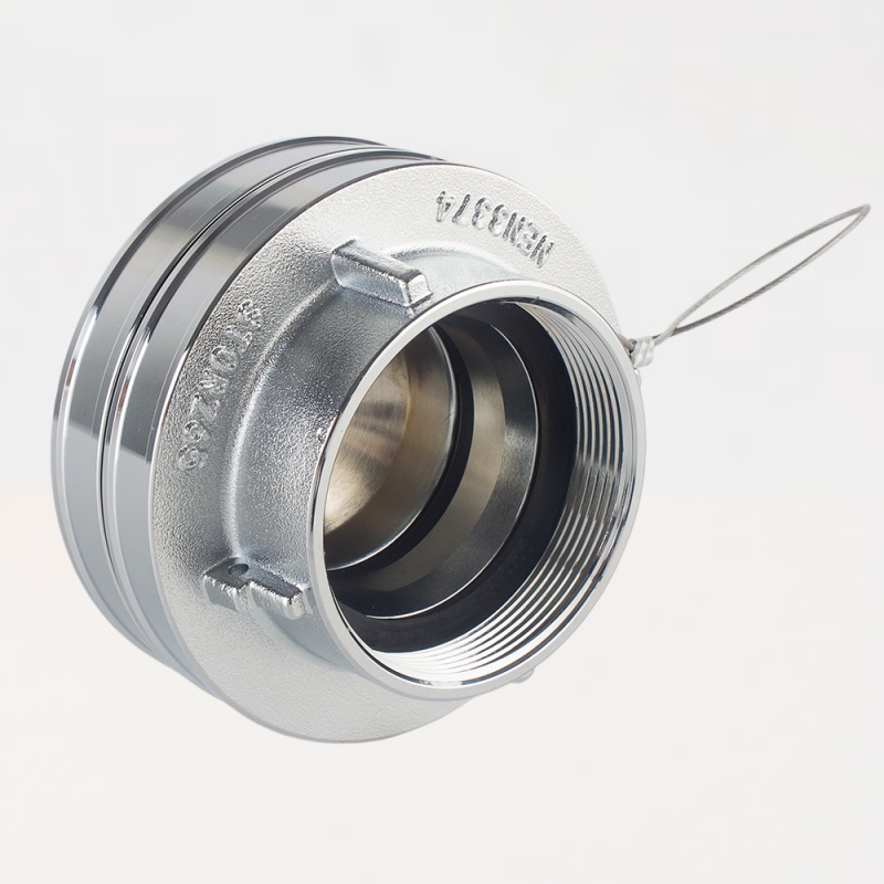 2.5"德式水消防接口(配闷盖) STORZ65/G2.5"F+KA81CAP SS 不锈钢表面电解不锈钢本色