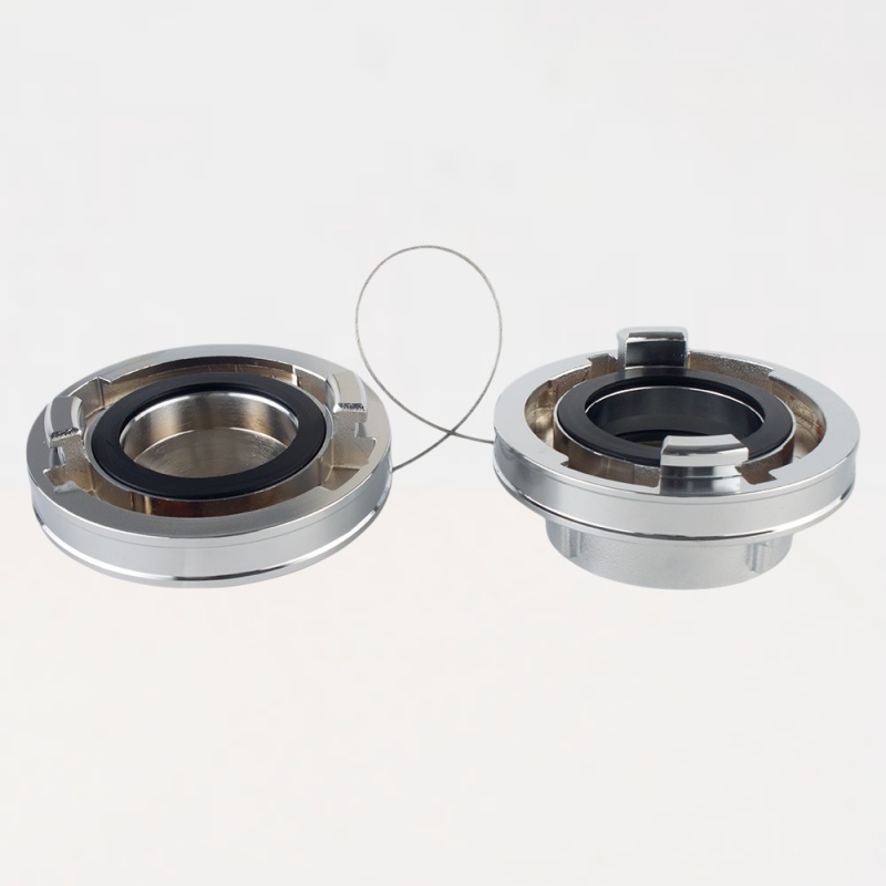 2.5"德式水消防接口(配闷盖) STORZ65/G2.5"F+KA81CAP SS 不锈钢表面电解不锈钢本色